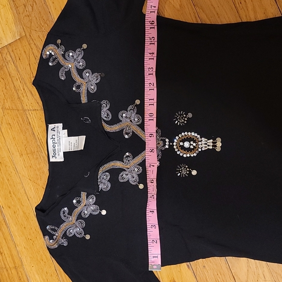 Vintage Joseph A. Black embellished shirt Large - Picture 6 of 9